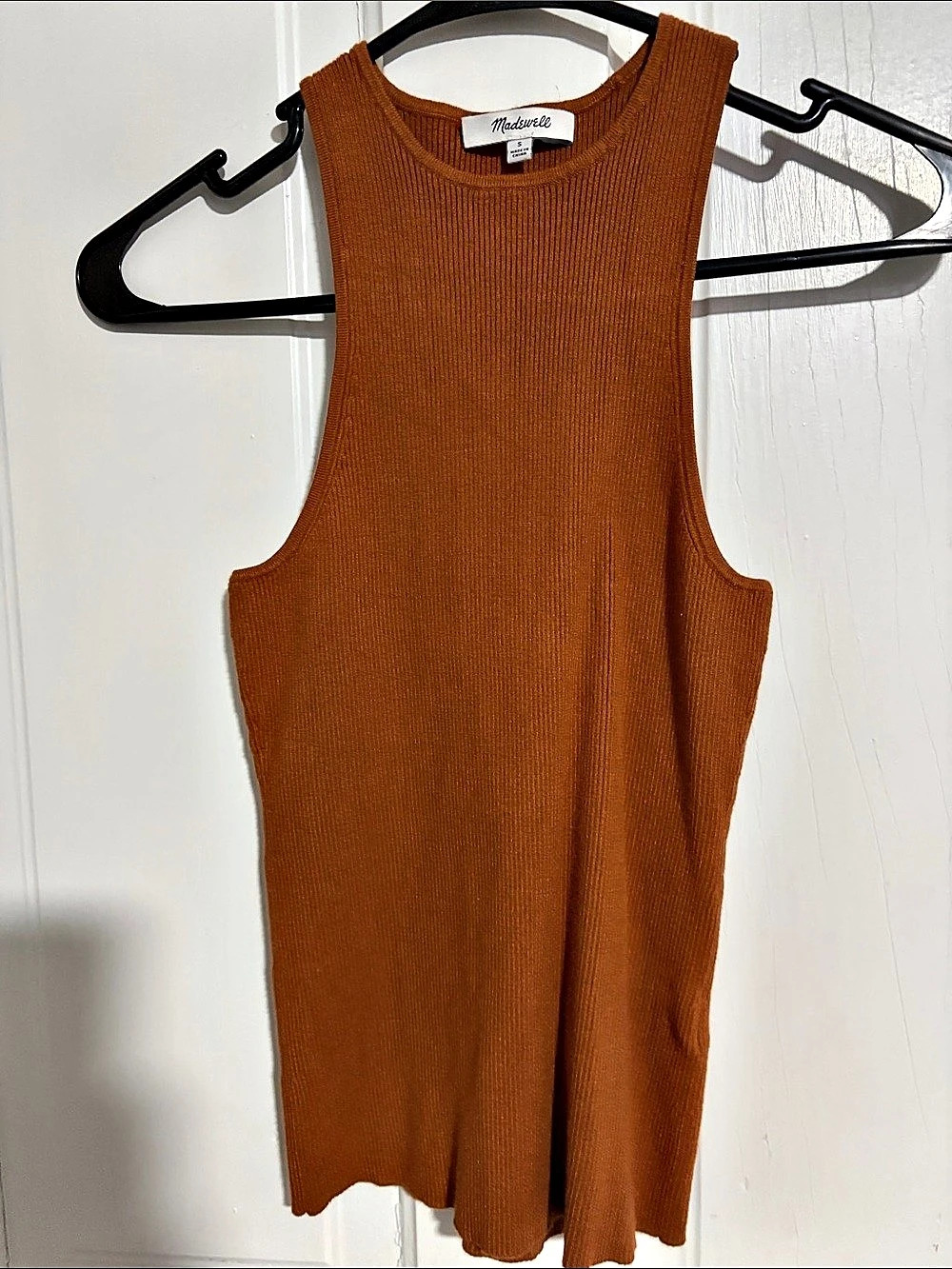 Madewell Ribbed Mini Dress in Brown Size Small Like New